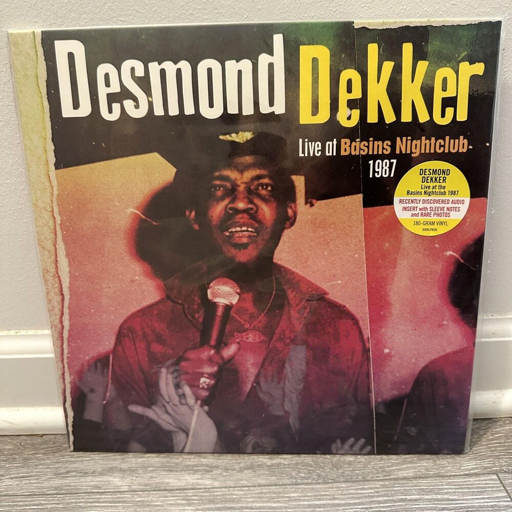 Vintage Desmond Dekker Vinyl LP Live At Basins Nightclub 1987 Reggae sealed
